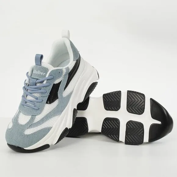 🆕 Niluber Platform Sneakers-Slip Women White Running Lightweight Glitter Shoes