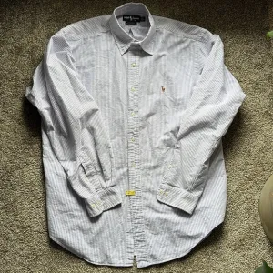 👔 Vintage Ralph Lauren Blue Label Purple Stripe Button-Down Shirt