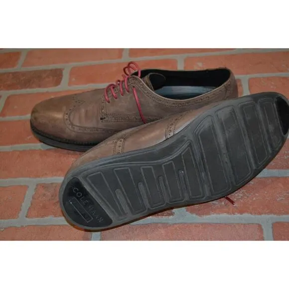104-a Cole Haan Brown Leather Dress Shoes Loafers Size 10 M Grand.0S Mens