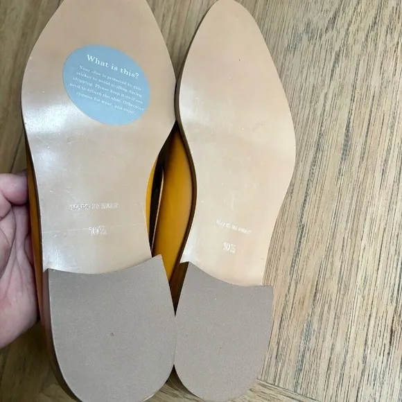 $168 NWOB EVERLANE Modern Loafer Italian Leather Honey Yellow Shoes WOMEN'S 10.5