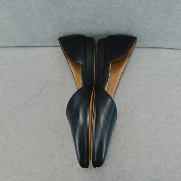 27 Edit Naturalizer Womens KARLA Black Leather Pointed Toe D'Orsay Flats Size 7