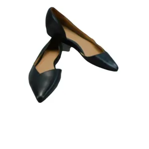 27 Edit Naturalizer Womens KARLA Black Leather Pointed Toe D'Orsay Flats Size 7