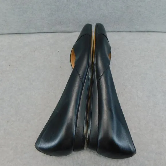 27 Edit Naturalizer Womens KARLA Black Leather Pointed Toe D'Orsay Flats Size 7