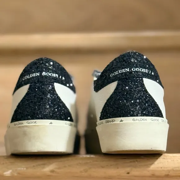 60% ⬇️ MSRP New Golden Goose Hi-Stars, White/Zebra Print/Sequins - Men’s 9.5US *