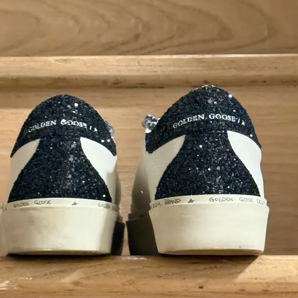 60% ⬇️ MSRP New Golden Goose Hi-Stars, White/Zebra Print/Sequins - Men’s 9.5US *