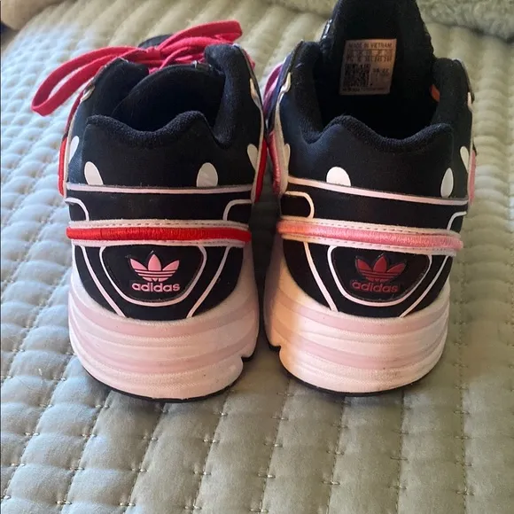 Adidas Black and Pink Chunky Sneakers