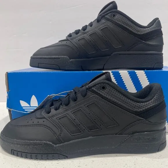 Adidas Drop Step Low J Original Kids Size 6.5 All Black New IG1053