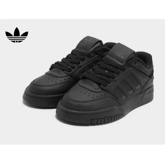 Adidas Drop Step Low J Original Kids Size 6.5 All Black New IG1053