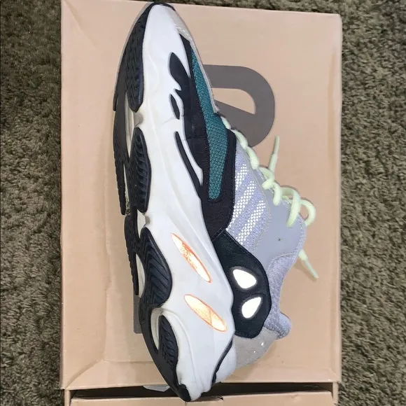 Adidas Gray and Orange Sneakers with Chunky Design