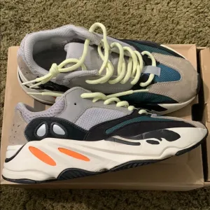Adidas Gray and Orange Sneakers with Chunky Design