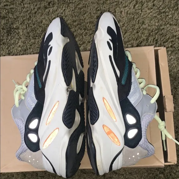 Adidas Gray and Orange Sneakers with Chunky Design