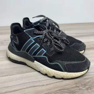 Adidas Nite Jogger Running Shoes Mens Size 7 Black Blue Sneakers Chunky FV3591