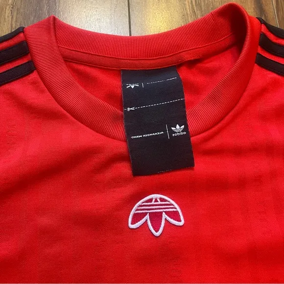 Adidas x Alexandar Wang Sporty Red Jersey Tshirt Dress Fits S-M