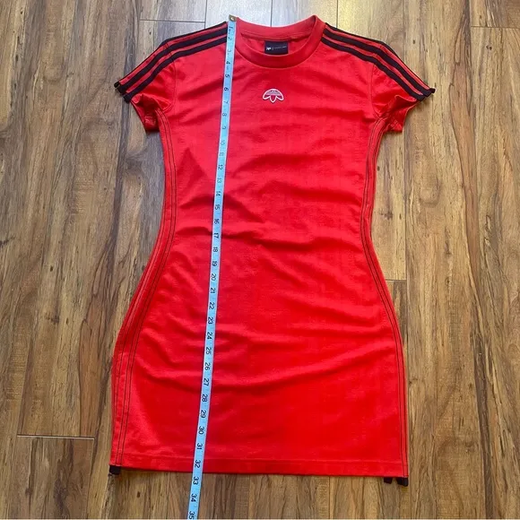 Adidas x Alexandar Wang Sporty Red Jersey Tshirt Dress Fits S-M