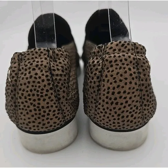 AGL Women's 39 Attilio Giusti Leombruni Pointed Toe Loafer Flats Mini Leopard
