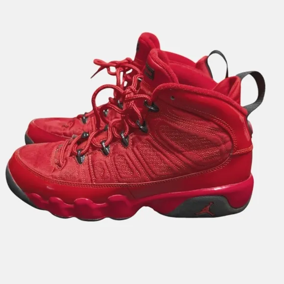 Air Jordan 9 Retro Chile Red Kids High-Top Sneakers Size 6.5Y