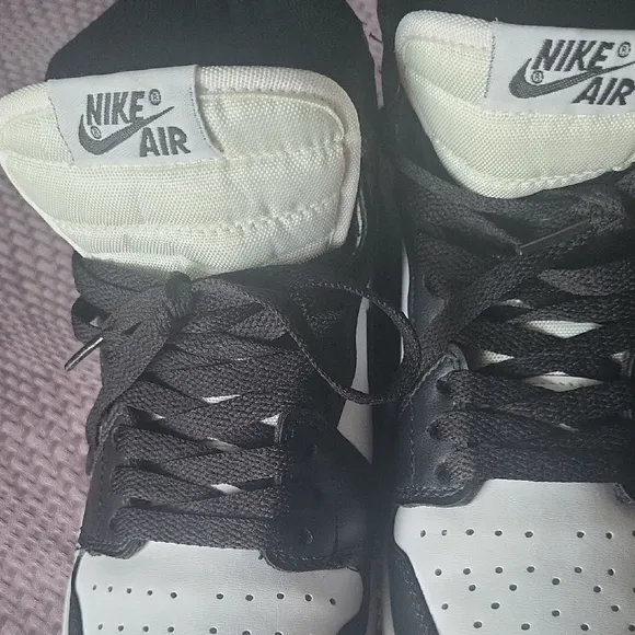 Air Jordan Black and White High-Top Sneakers