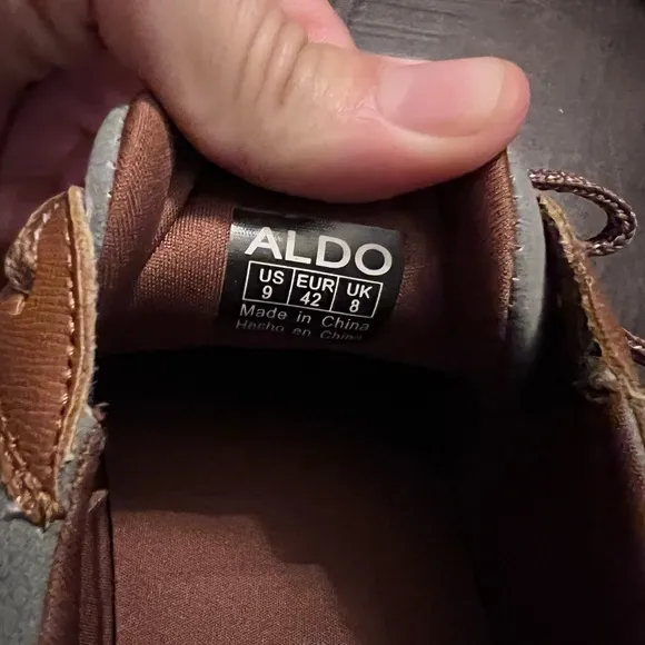 Aldo Brown Leather Loafers
