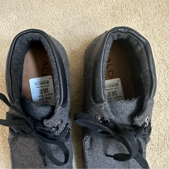 Aldo Gray Fabric Dress Shoes Loafers size 9.5 NWOB
