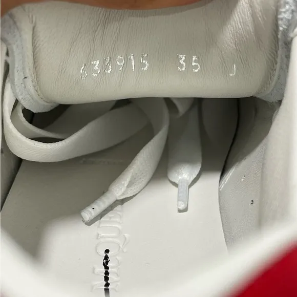 Alexander McQueen Court Sneakers White Red Women’s EU 35/US 5