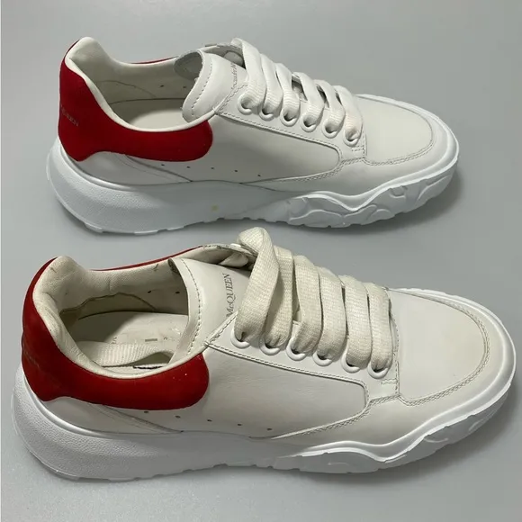 Alexander McQueen Court Sneakers White Red Women’s EU 35/US 5