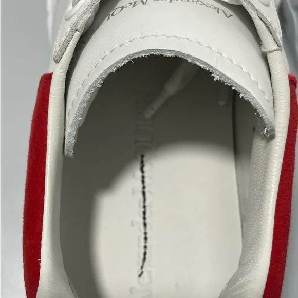 Alexander McQueen Court Sneakers White Red Women’s EU 35/US 5