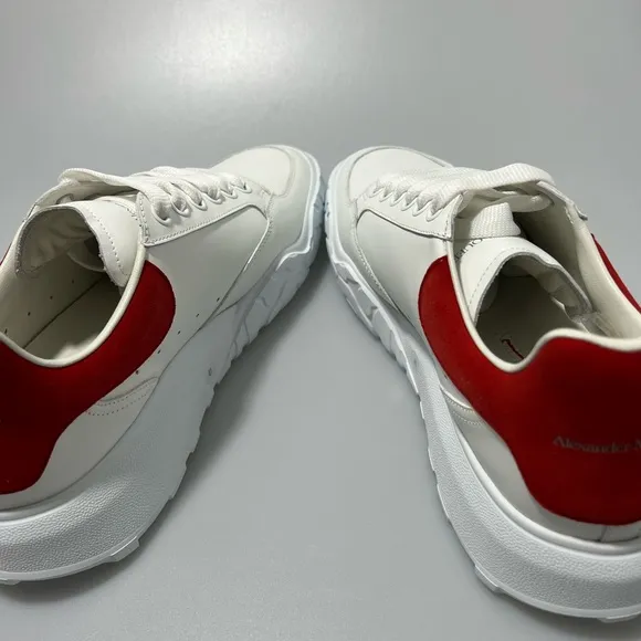 Alexander McQueen Court Sneakers White Red Women’s EU 41/US 11 $540