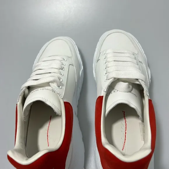 Alexander McQueen Court Sneakers White Red Women’s EU 41/US 11 $540