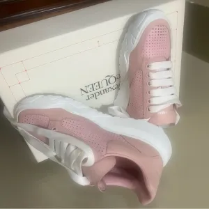 Alexander McQueen Pink and White Trendy Sneakers