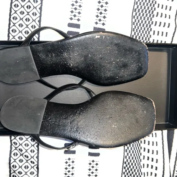 Alexander Wang Black Ivy Thong Flat Sandals