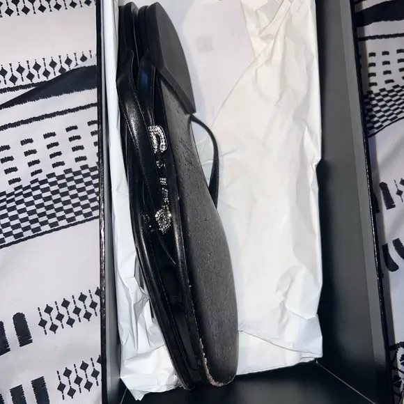 Alexander Wang Black Ivy Thong Flat Sandals