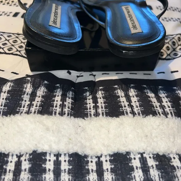 Alexander Wang Black Ivy Thong Flat Sandals