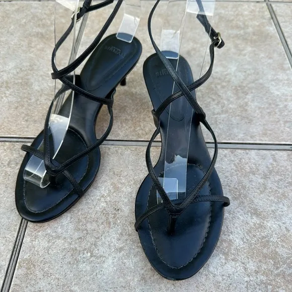 Alexandre Birman black leather strappy sandals