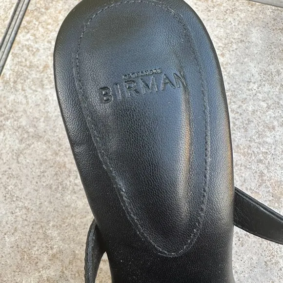 Alexandre Birman black leather strappy sandals