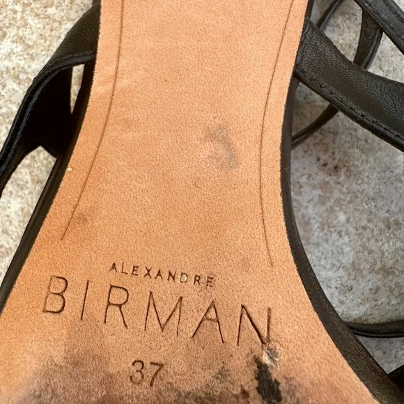 Alexandre Birman black leather strappy sandals