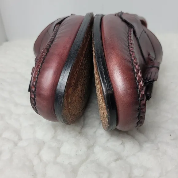 Allen Edmond Schreier Dress Penny  Loafers Men 10 D Brown Leather Tassel 50193