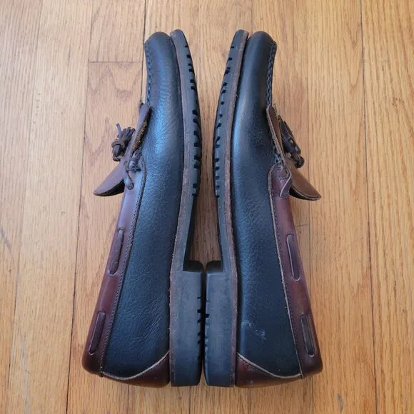 Allen Edmonds 13 NASHUA Wing Tip Brown Black Leather Tassel Dress Shoes Slip On