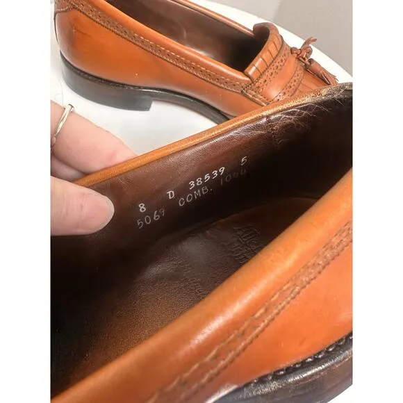 Allen Edmonds Bridgeton Brown Leather Tassel Dress Loafers Men’s Sz 8 D Workwear