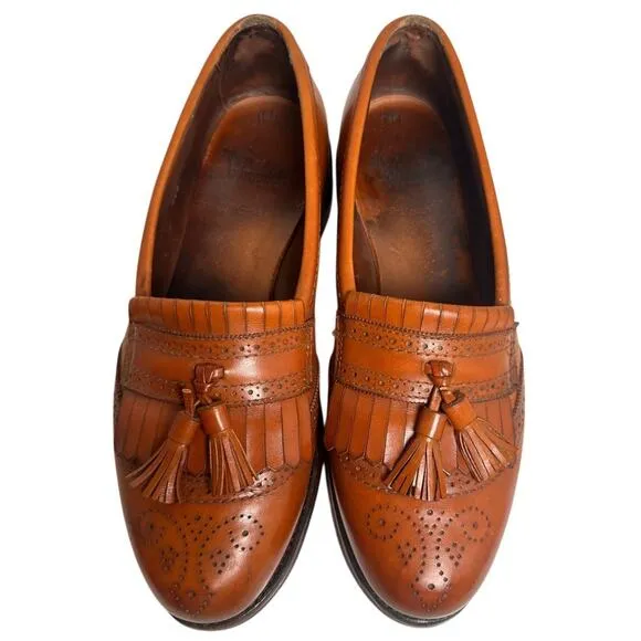 Allen Edmonds Bridgeton Brown Leather Tassel Dress Loafers Men’s Sz 8 D Workwear