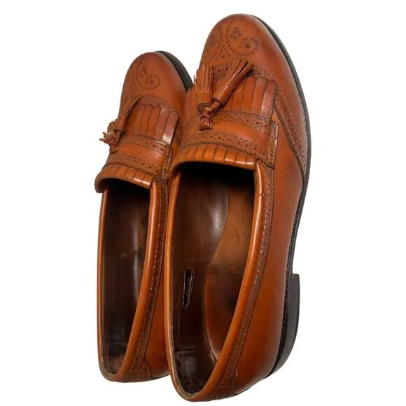Allen Edmonds Bridgeton Brown Leather Tassel Dress Loafers Men’s Sz 8 D Workwear