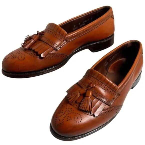 Allen Edmonds Bridgeton Brown Leather Tassel Dress Loafers Men’s Sz 8 D Workwear