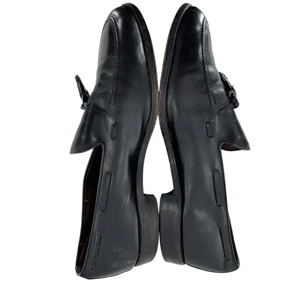 Allen Edmonds Grayson 8217 Black Leather Tassel Dress Loafers Shoes Size 12