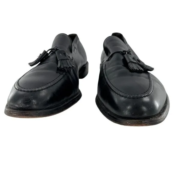 Allen Edmonds Grayson 8217 Black Leather Tassel Dress Loafers Shoes Size 12