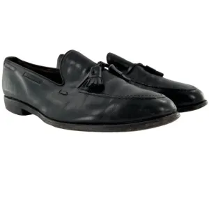 Allen Edmonds Grayson 8217 Black Leather Tassel Dress Loafers Shoes Size 12