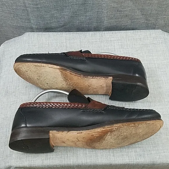 Allen Edmonds Maxfield men's dress tassel loafers size 11 black brown USA made