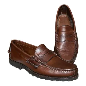 ALLEN EDMONDS Rockland Brown Leather Penny Loafers sz 8 D Dress Shoe Workwear