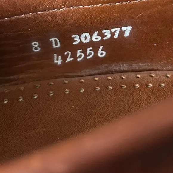 ALLEN EDMONDS Rockland Brown Leather Penny Loafers sz 8 D Dress Shoe Workwear