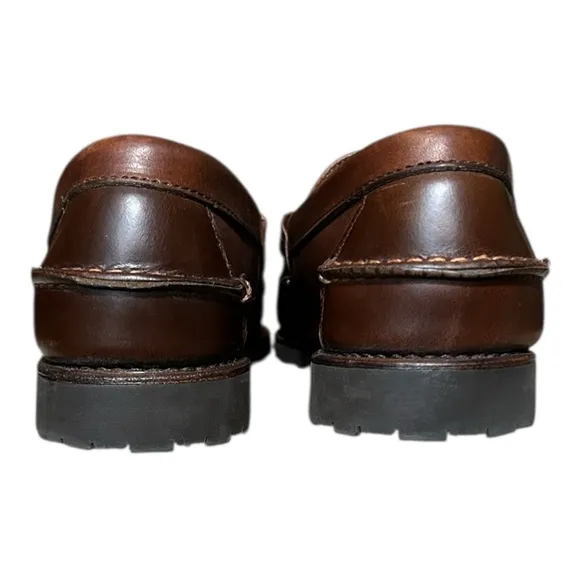 ALLEN EDMONDS Rockland Brown Leather Penny Loafers sz 8 D Dress Shoe Workwear