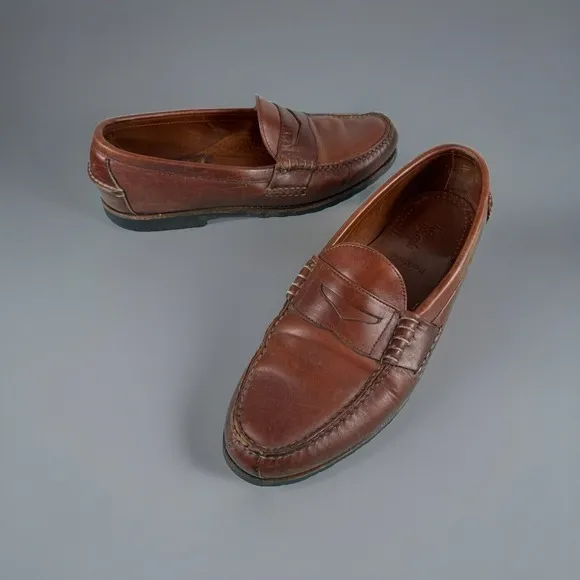 ALLEN EDMONDS Rockland‎ Men's Brown Leather Penny Loafer Shoes 42556 - SIZE 13 D