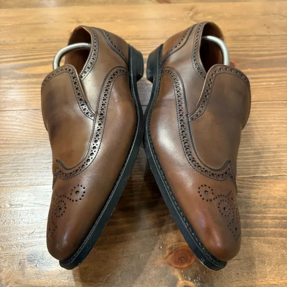 Allen Edmonds SAPIENZA Dress Wingtip Brogue Loafers Black Mens 12 Slip On